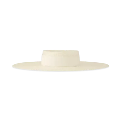 Louis Vuitton Straw Boxy Hat "Vanille/Blanc"