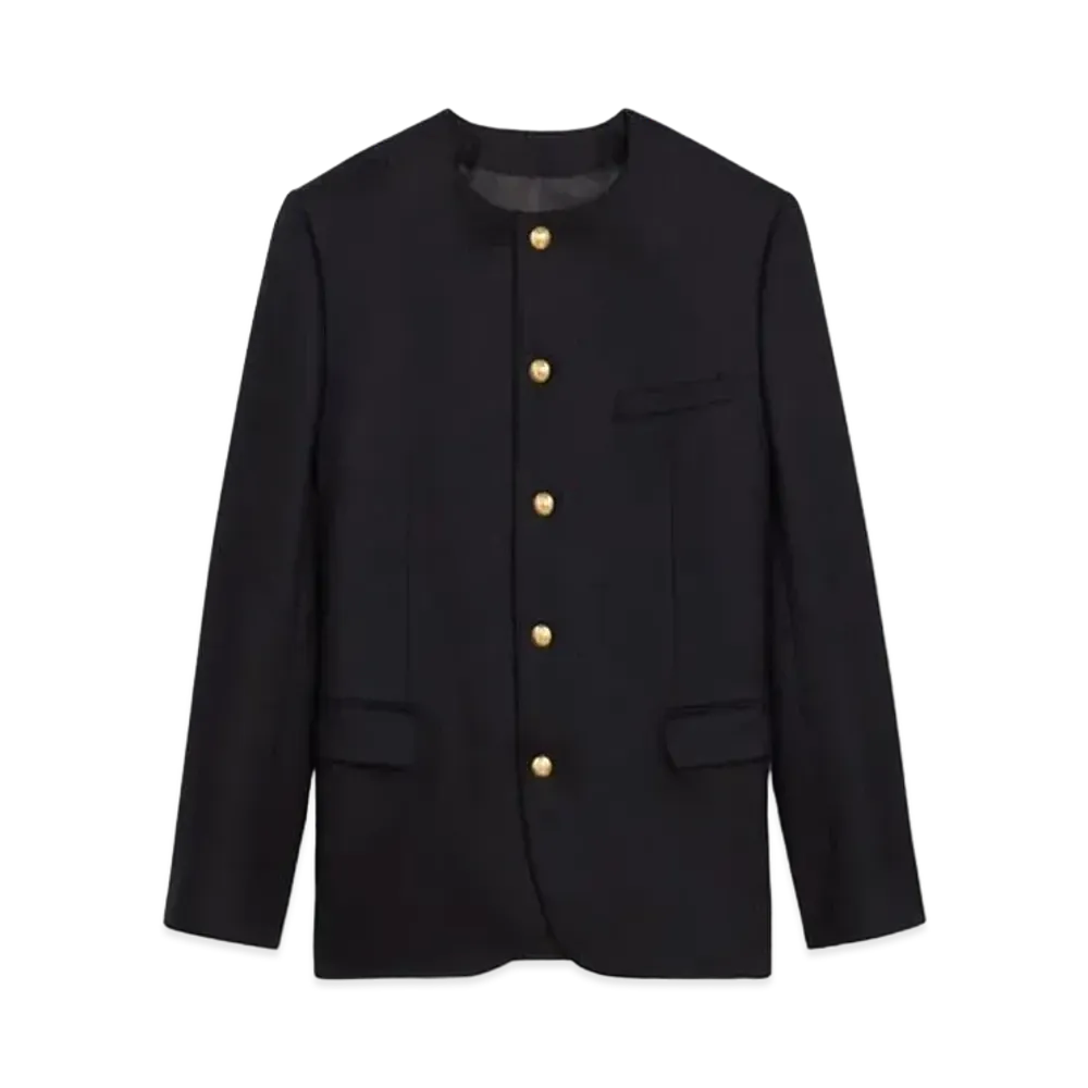 CELINE Rectangle Jacket / Flannel "Black"