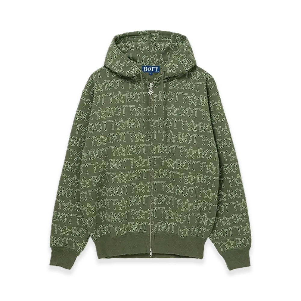 BoTT Bones Zip Hoodie "Olive"
