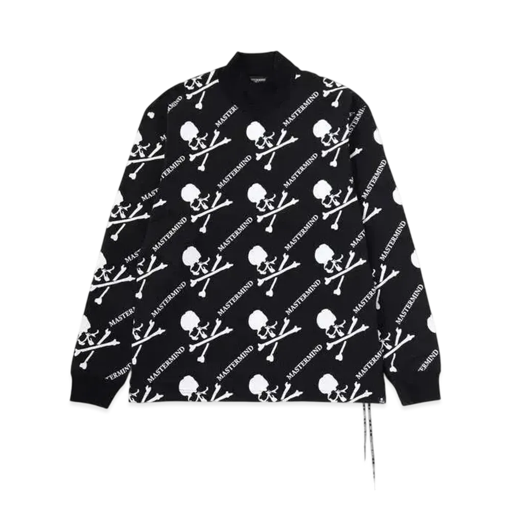 mastermind WORLD All Over Print Mockneck "Black"