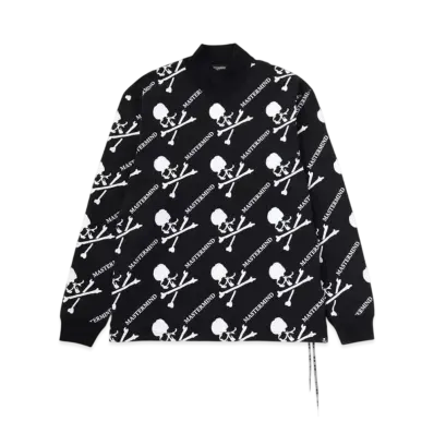 mastermind WORLD All Over Print Mockneck "Black"