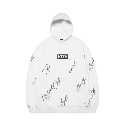 Kith City Script Hoodie "White"