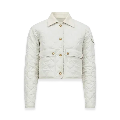 MONCLER Chitre Diamond-Quilted Padded Shirt Jacket "White"