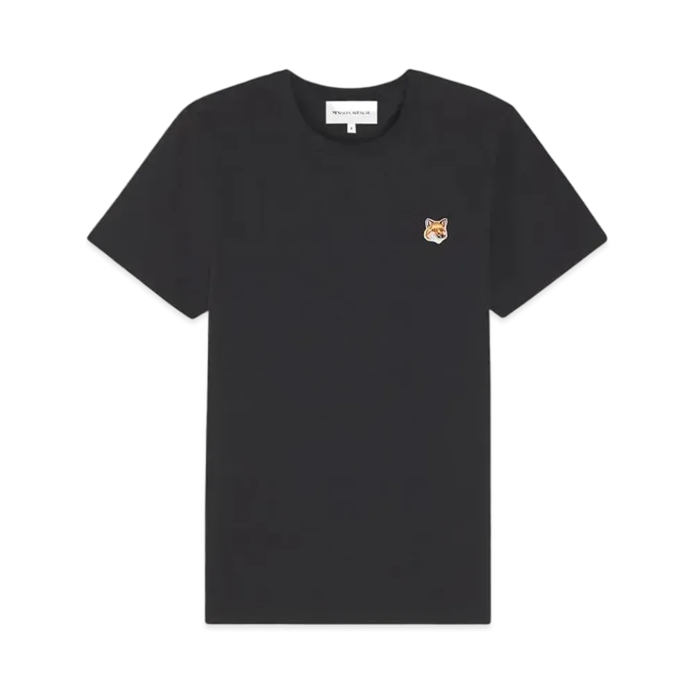 Maison Kitsune Fox Head Patch Regular T-Shirt "Black"