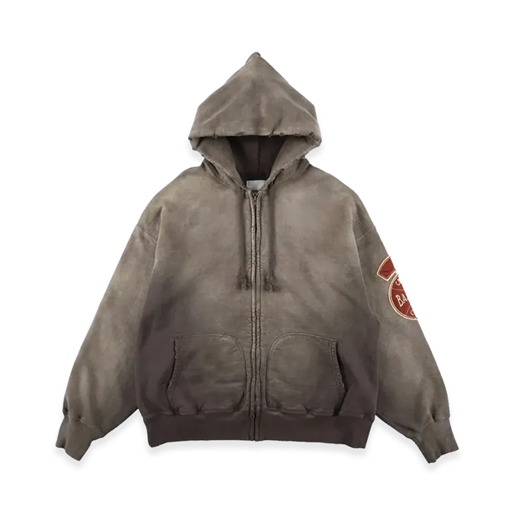 BOW WOW Baseball Champion Zip Hoodie Aged "Brown"