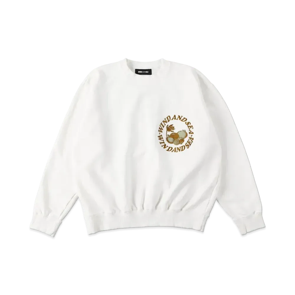 WIND AND SEA (SEA-ALIVE) CREW NECK "White"