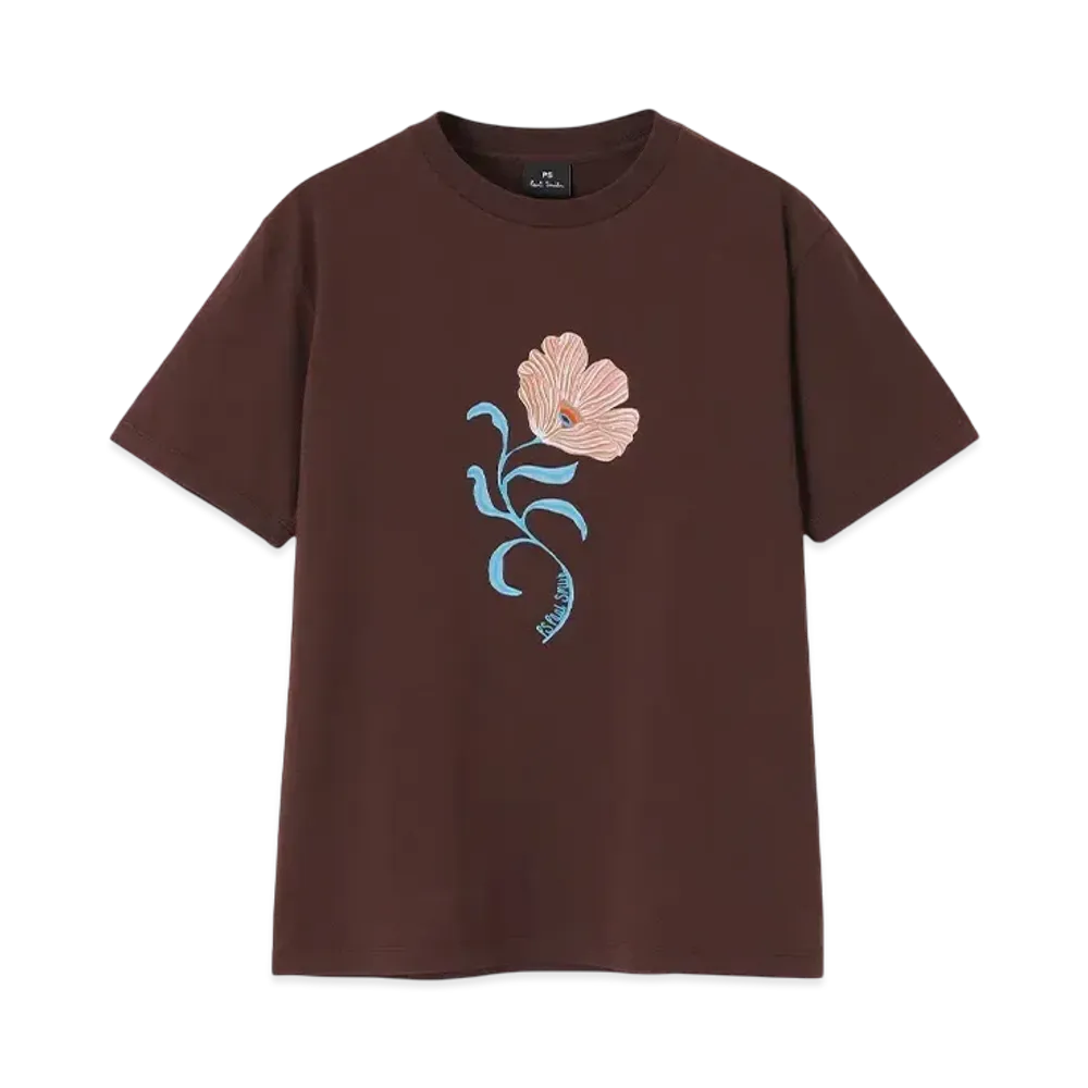 Paul Smith Women's Poppies Short Sleeve T-Shirt "Brown"