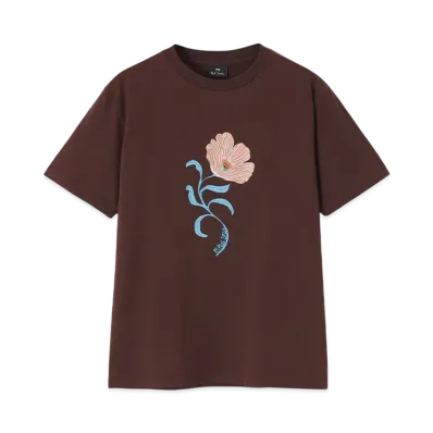 Paul Smith Women's Poppies Short Sleeve T-Shirt "Brown"