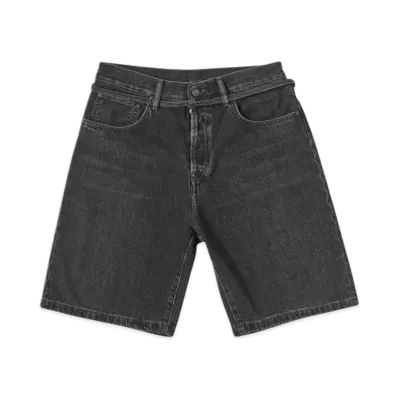 Acne Studios Belted Denim Shorts "Black"