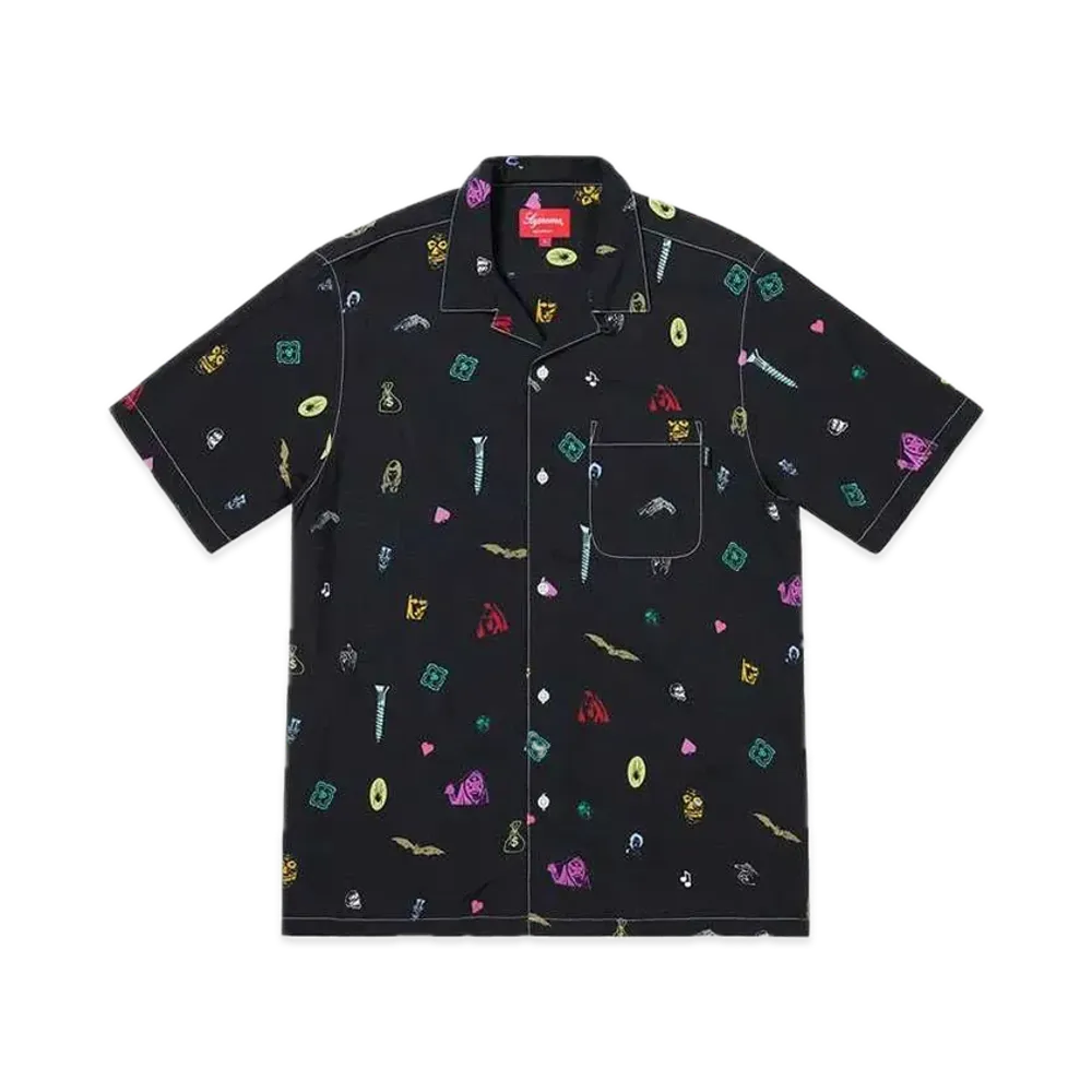 シュプリーム ディープ スペース レーヨン S/S シャツ "ブラック"