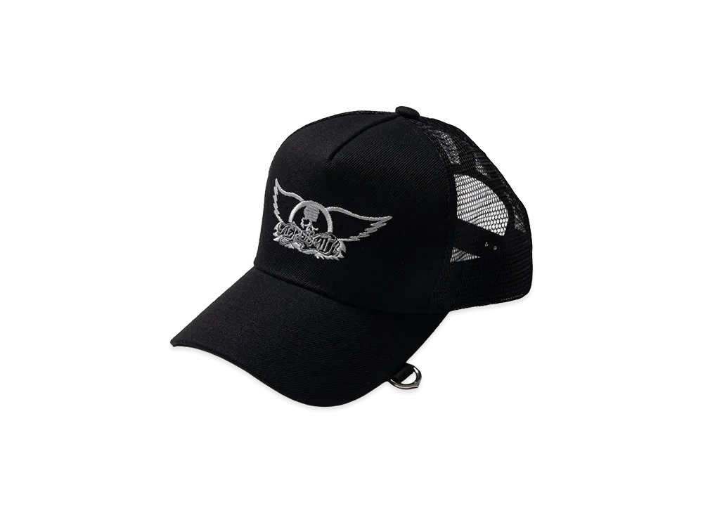 MASTERMIND WORLD x AEROSMITH Wing And Skull Logo Cap "Black"