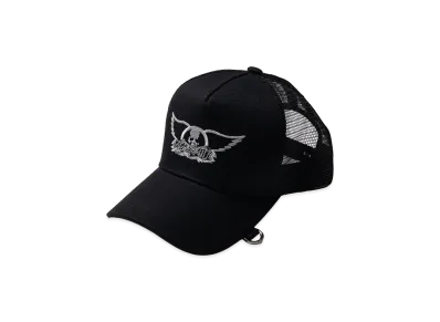 MASTERMIND WORLD x AEROSMITH Wing And Skull Logo Cap "Black"
