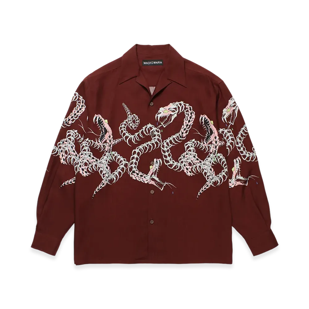 WACKO MARIA Hawaiian Shirt "Burgundy"