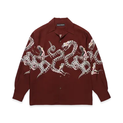 WACKO MARIA Hawaiian Shirt "Burgundy"
