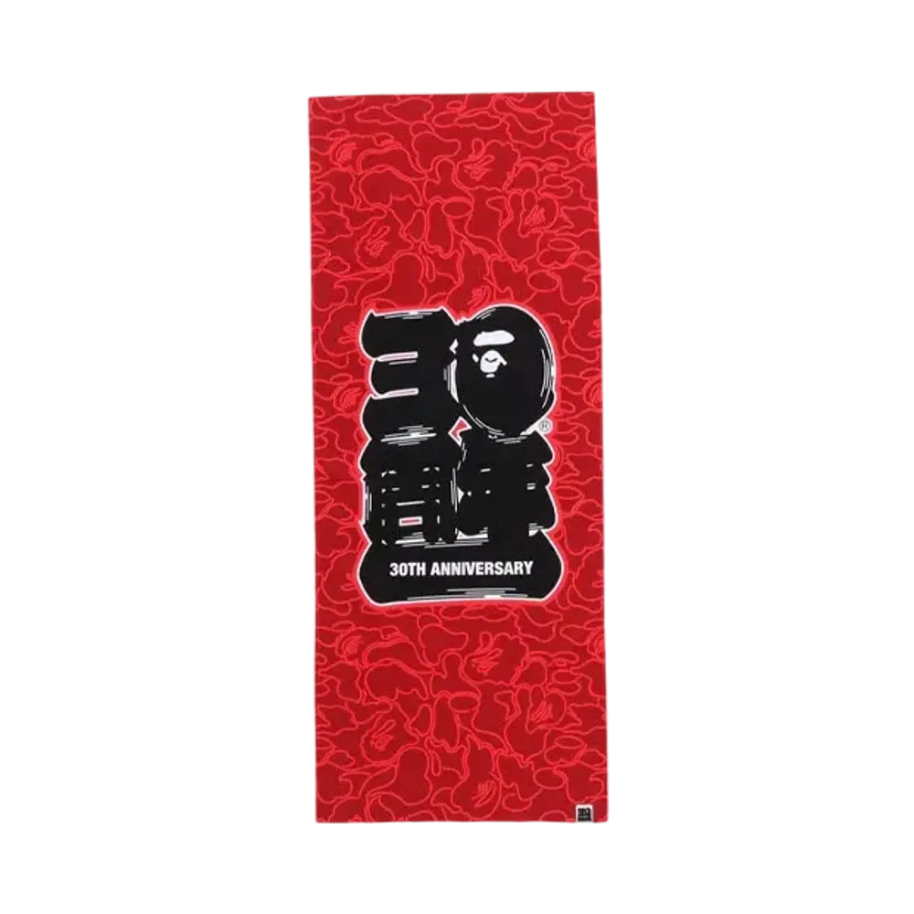 A BATHING APE 30th Anniversary Tenugui "Red"