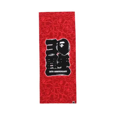A BATHING APE 30th Anniversary Tenugui "Red"