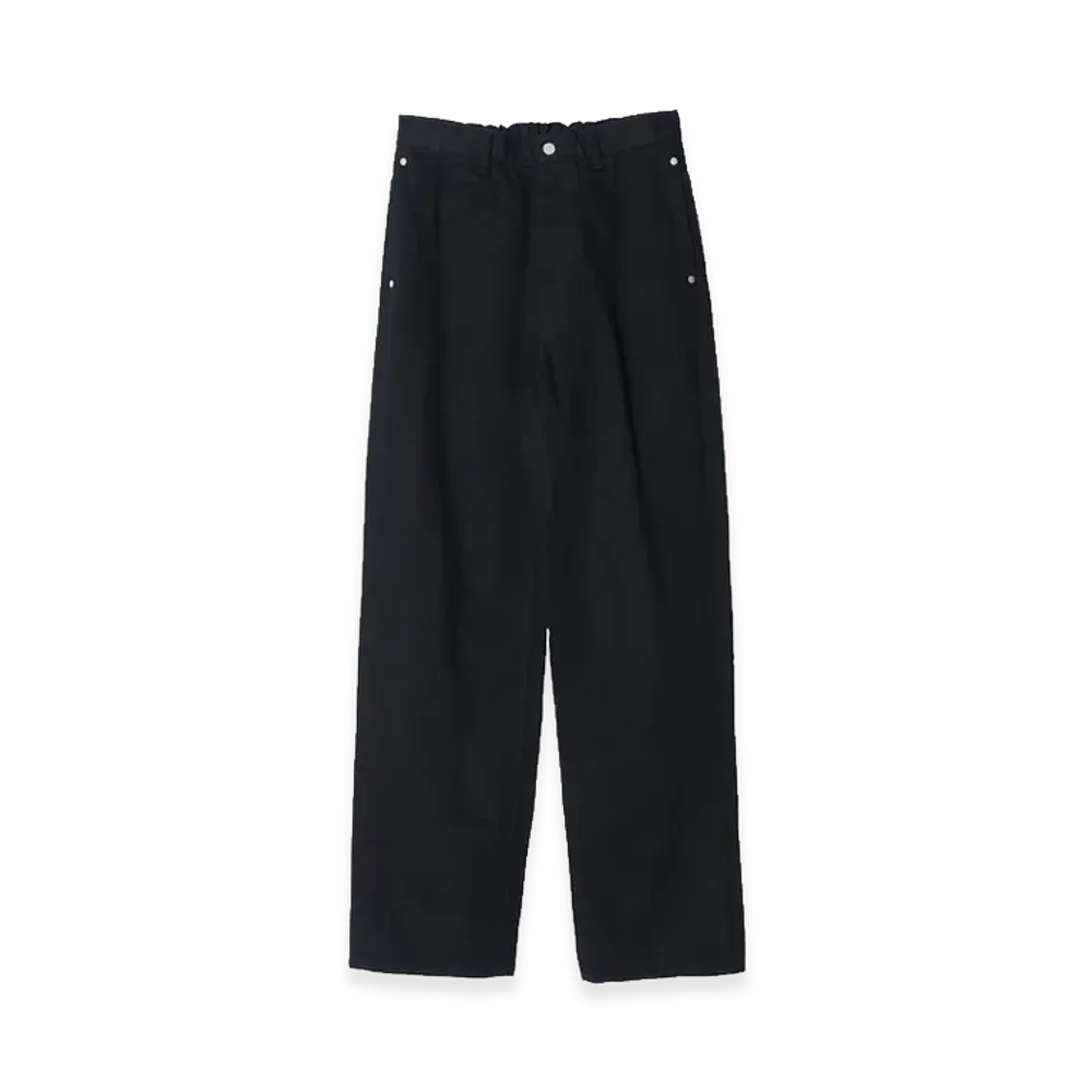 YOKE Denim Wide Straight Pants "Black"