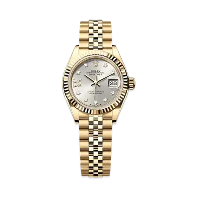 ROLEX Lady-Datejust 28mm Yellow Gold 279178 "Silver"
