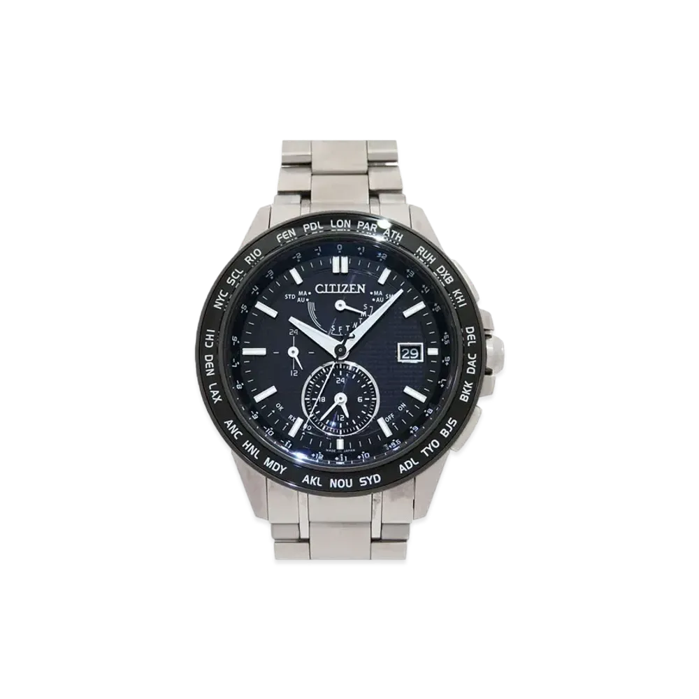 CITIZEN Atessa Eco-Drive Double Direct Flight "Black" AT9044-51E