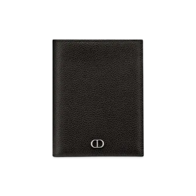 Dior Passport Cover CD Icon Grade Calfskin "Black"