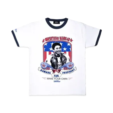 SAPEur x MASATOSHI HAMADA Hamada for President S/S Tee Ringer "White"