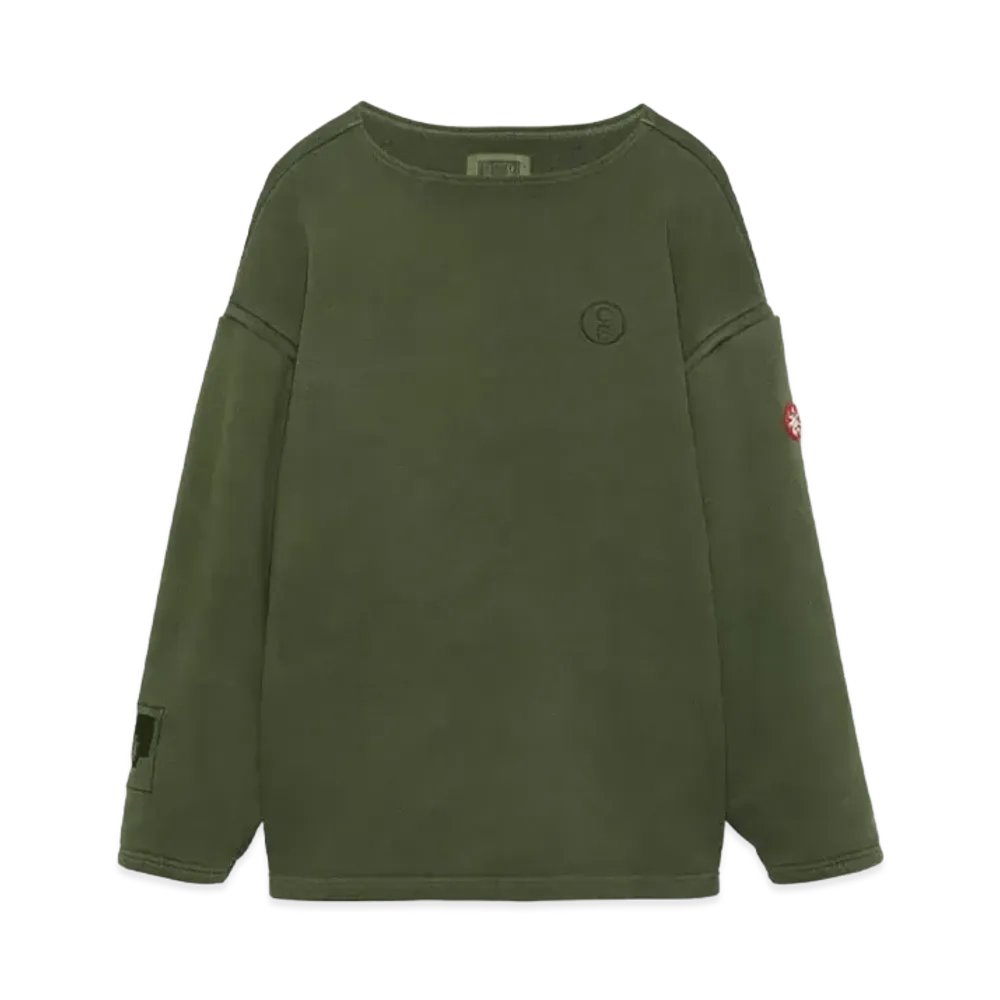 Cav Empt (C.E) OVERDYE DOUBLE FACE SLEEVE PULLOVER "Green"