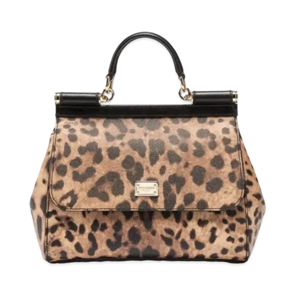 Dolce&Gabbana Sicily Bag Leopard Print Texture Do Leather Medium Size "Leopard"