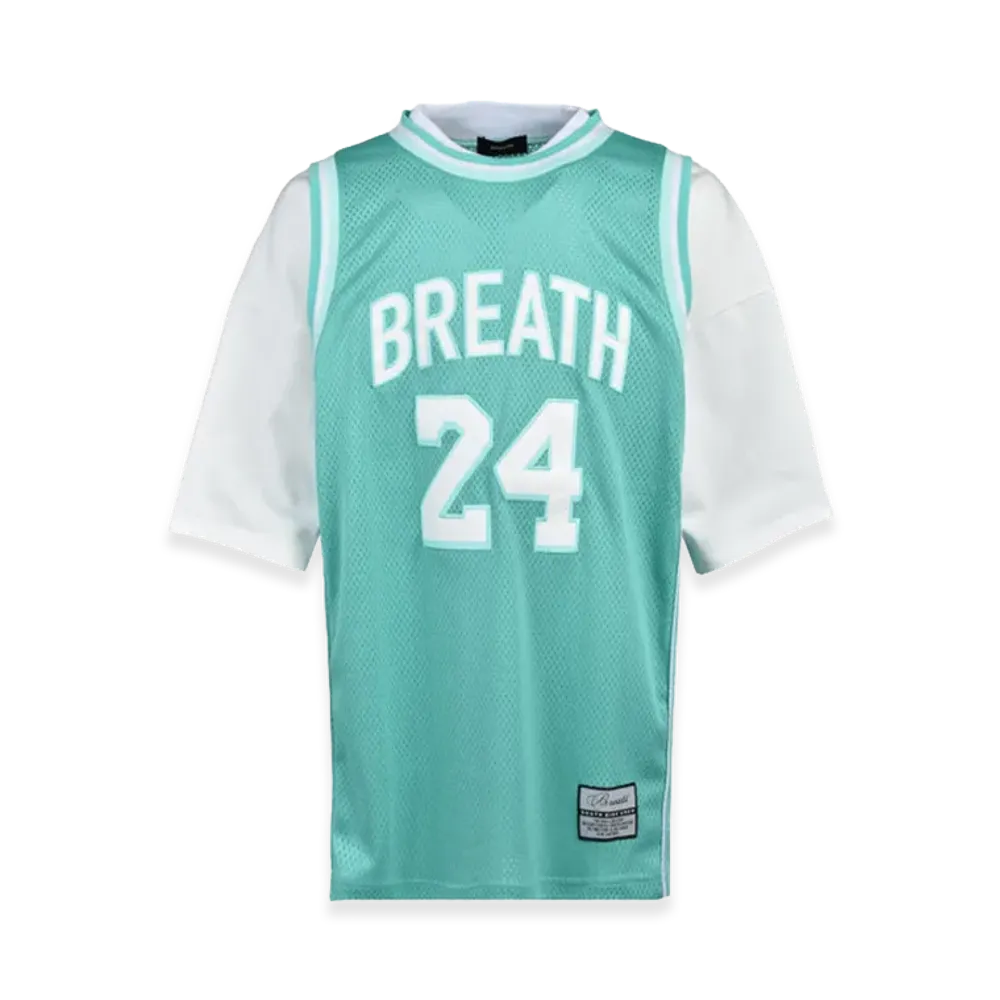 BREATH Layered Basket Ball Jersey Tee "Turquoise"