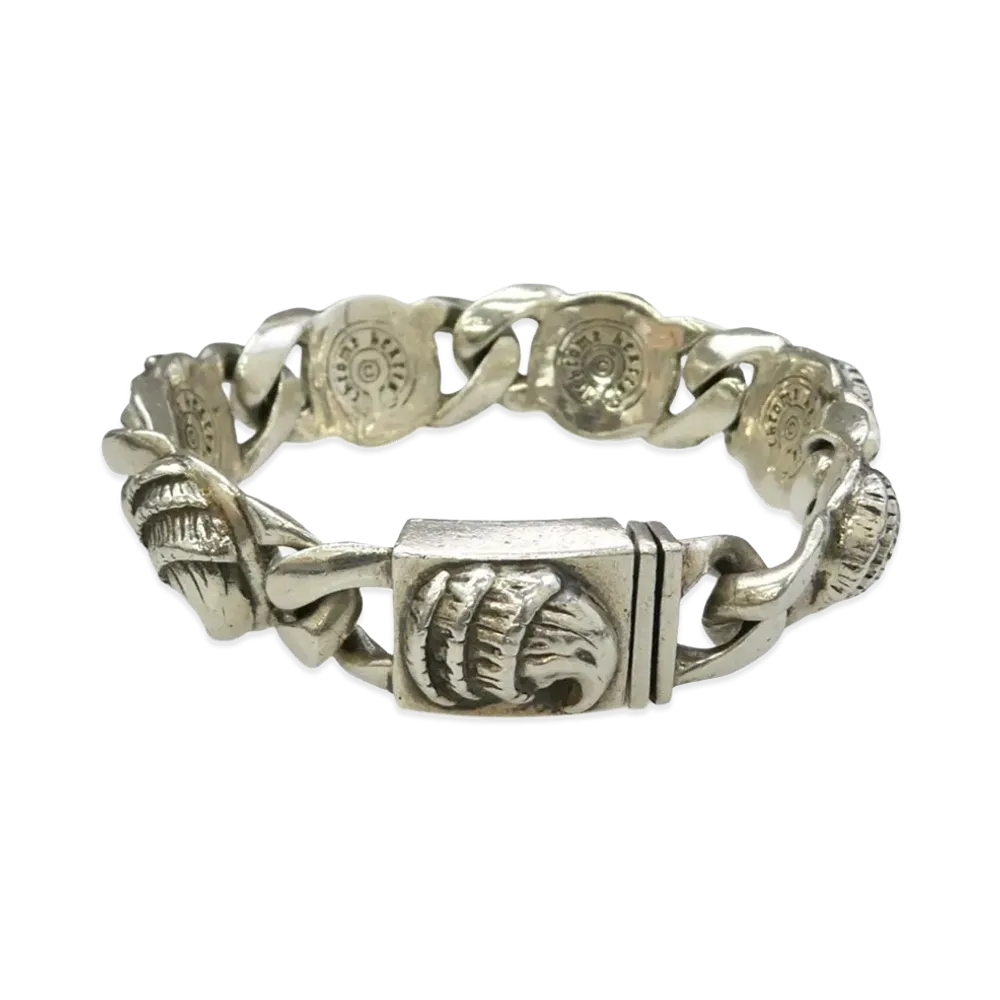 Chrome Hearts 6 Link CROW Link Bracelet "Silver"