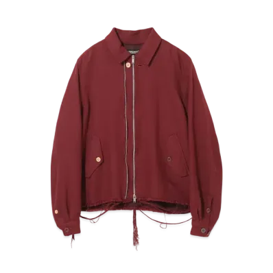 UNDERCOVER Cotton Zip-Up Blouson "Bordeaux"