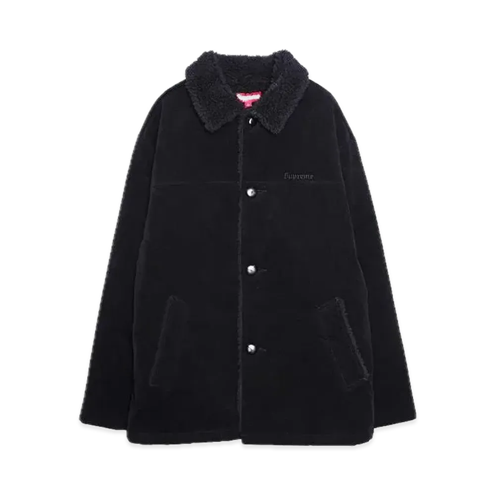 Supreme Kindermann Uncut Corduroy Car Coat "Black"