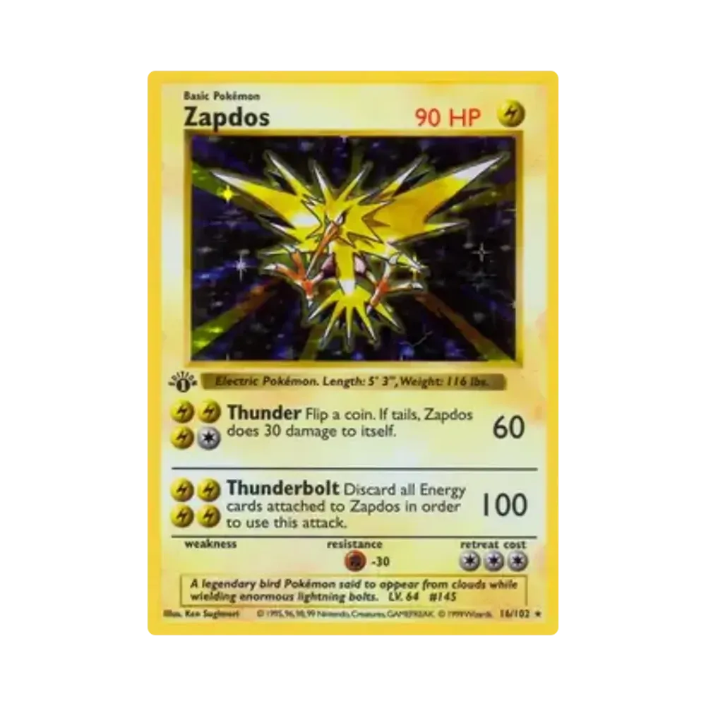 Zapdos R [16/102][EN](Base Set 1st Edition)