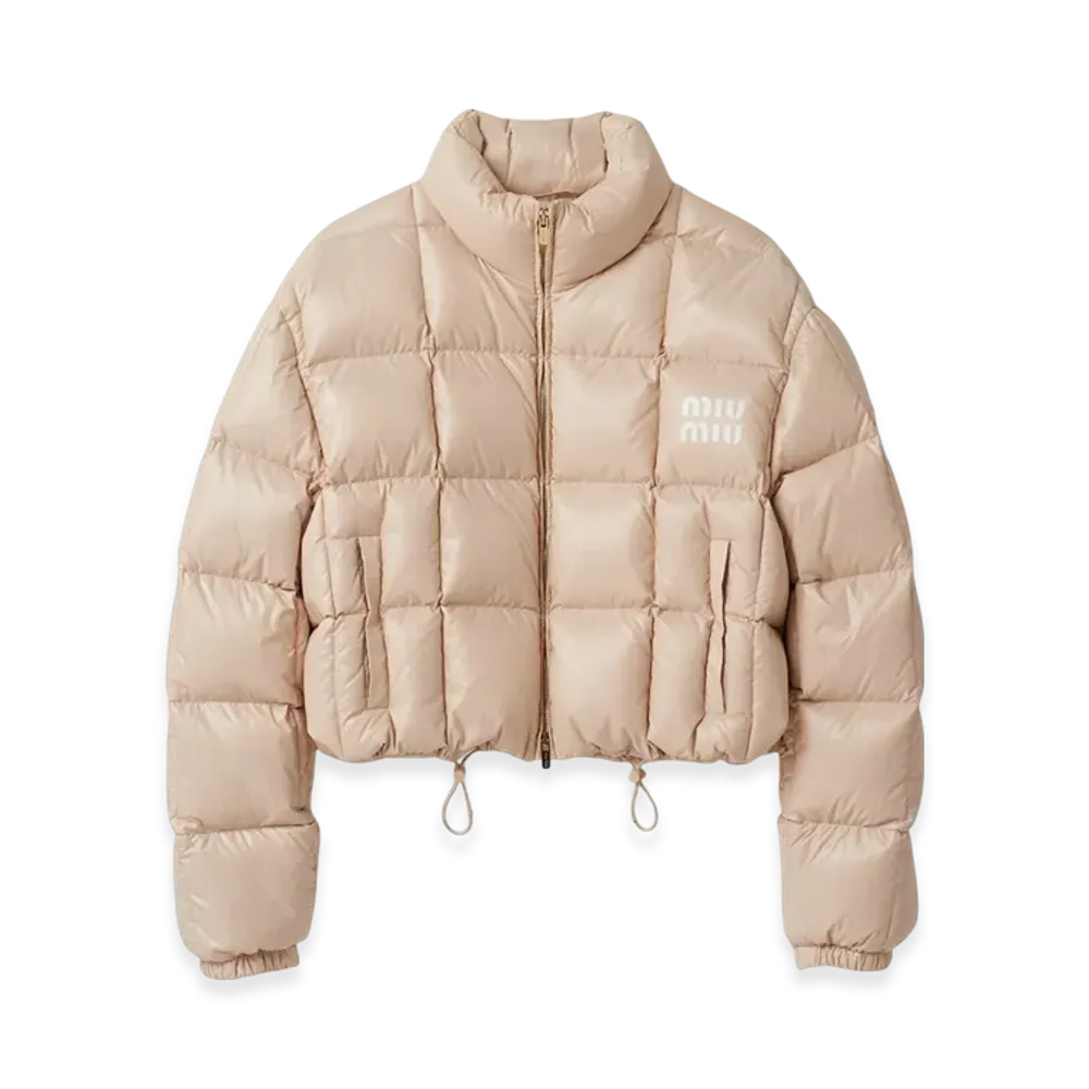 MIU MIU Women's Nylon Cropped Down Jacket "Cameo"