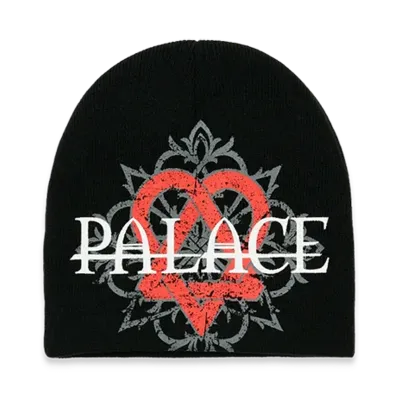 PALACE x HIM Tri Gram Nein Cuff Beanie "Black"