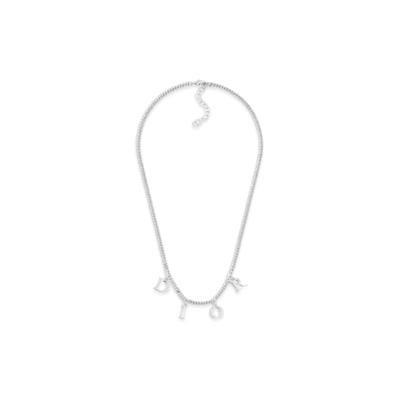 Dior Letters Necklace Brass "Silver"