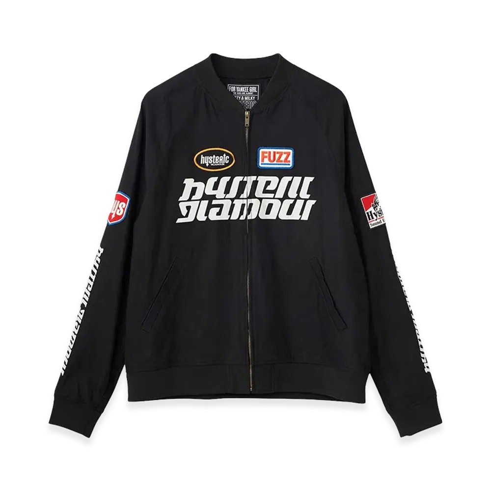 HYSTERIC GLAMOUR Sound Experience Ribbed Blouson "Black"