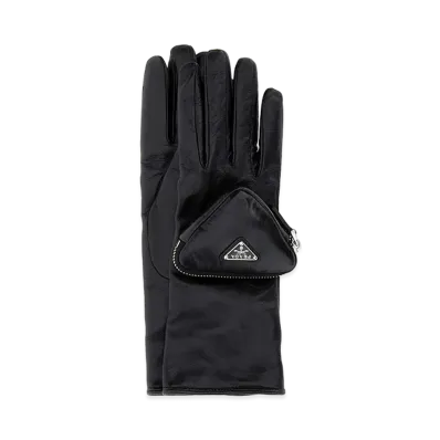 PRADA Women's Leather Gloves "Black"
