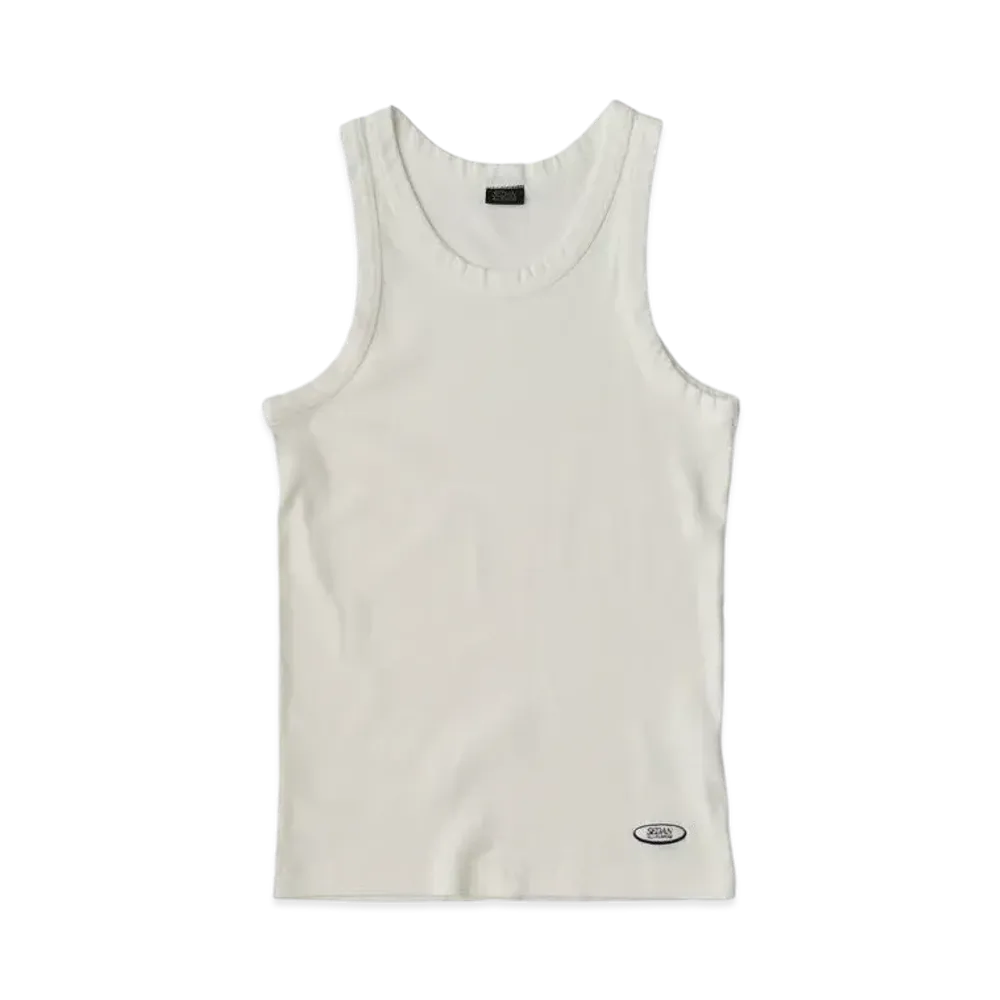 SEDAN ALL-PURPOSE Oval Logo Tank Top "White"
