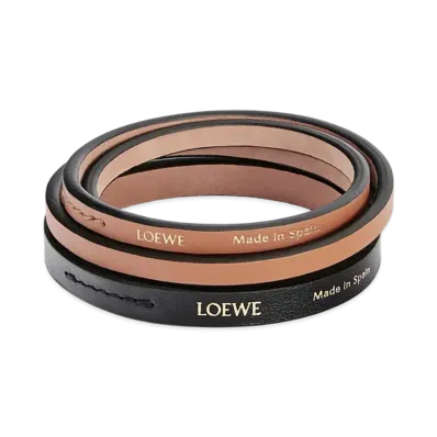 LOEWE Double Bangle Set "Black/Tan"
