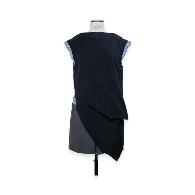 sacai Suiting x Knit Dress "Navy/Gray"