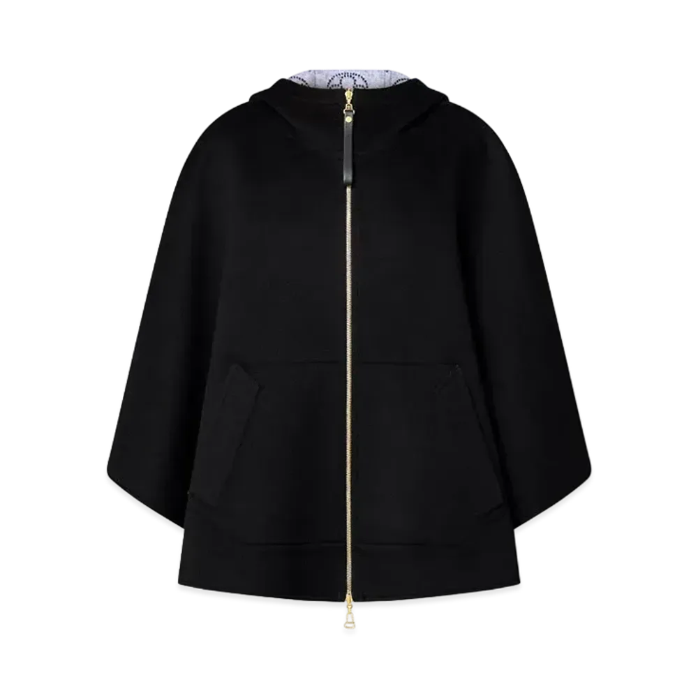 Louis Vuitton Reversible Hooded Cape Monogram Mahina "Noir"