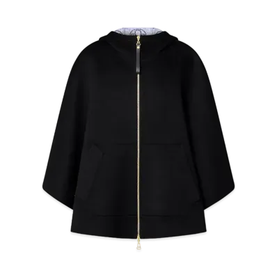 Louis Vuitton Reversible Hooded Cape Monogram Mahina "Noir"