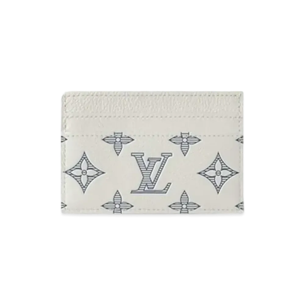 Louis Vuitton Double Card Holder Monogram Shadow "Blanc"