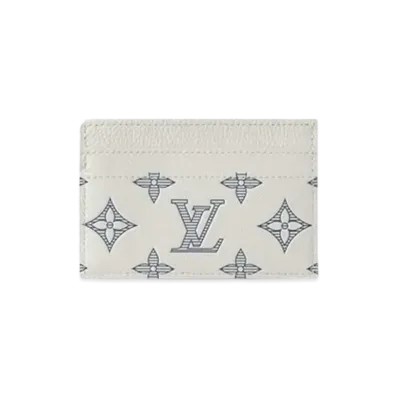 Louis Vuitton Double Card Holder Monogram Shadow "Blanc"