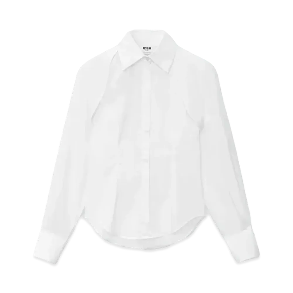MSGM Two-Piece Poplin Shirt "White"