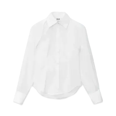 MSGM Two-Piece Poplin Shirt "White"