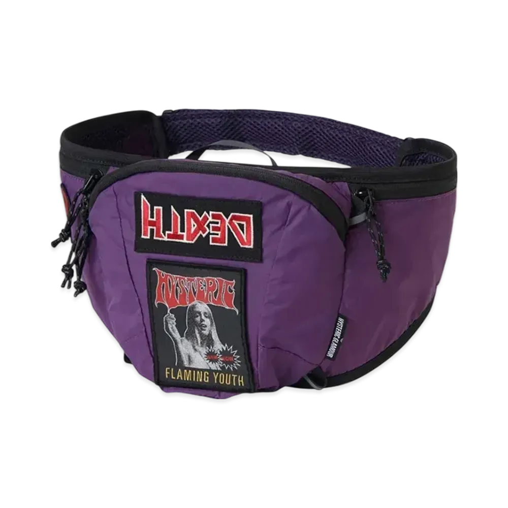 HYSTERIC GLAMOUR Patch Custom Waist Bag "Purple"