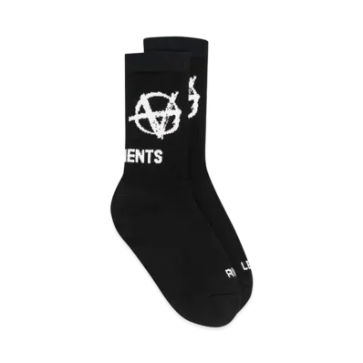 VETEMENTS Print Socks "Black"