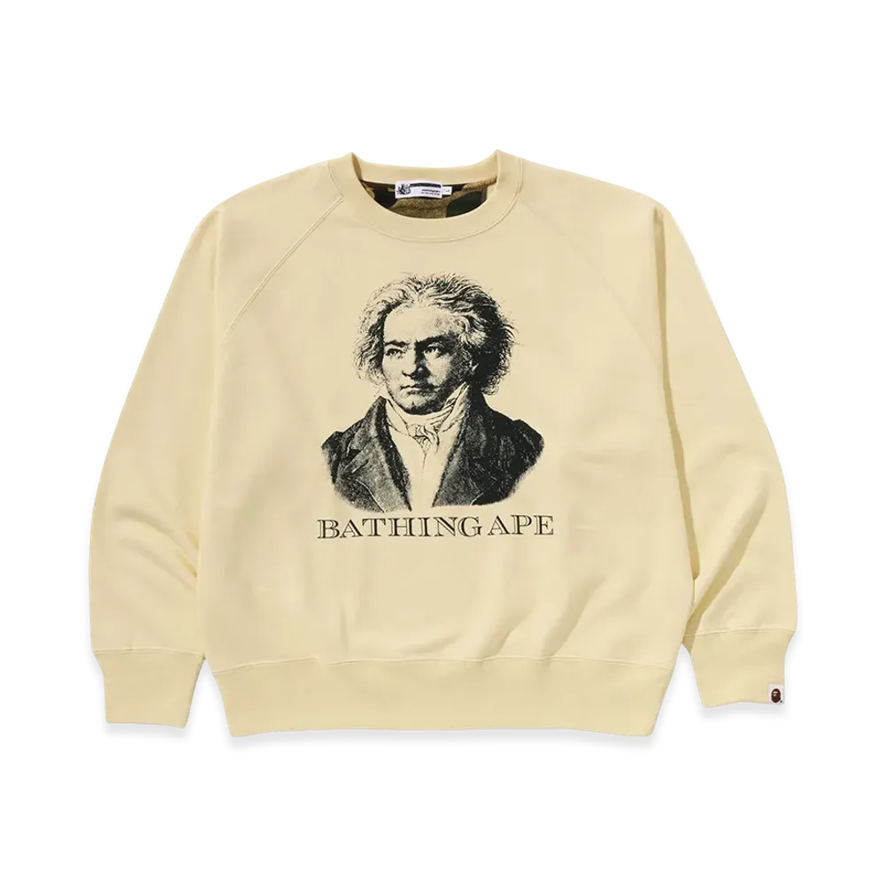 A BATHING APE Bathing Ape Crewneck Sweatshirt M Bape Legacy "Ivory"