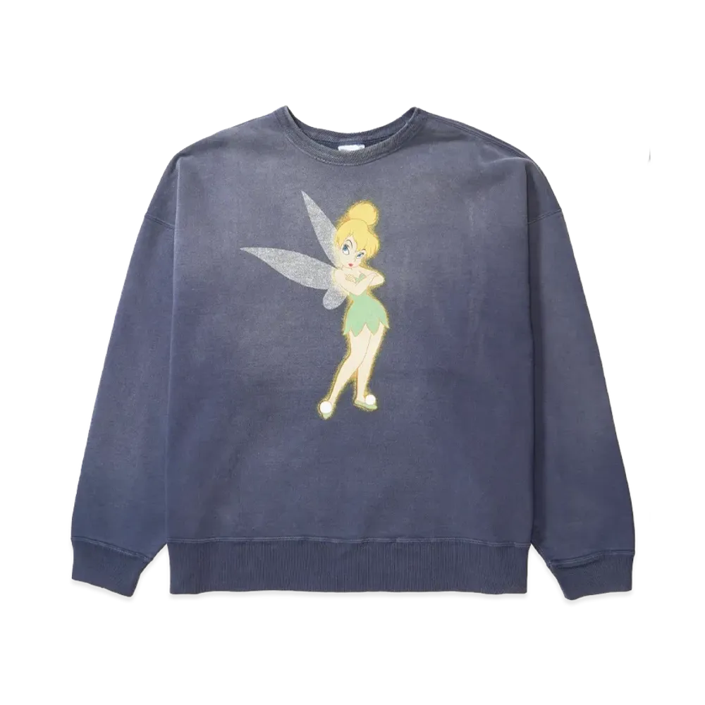 SAINT Mxxxxxx x Disney DSN Crew Neck Sweat Tinker Bell "Navy"